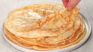 Amazing Crepes At Home in 10 minutes How to make the most delicious French pancakes [upl. by Anneirb305]