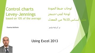 5 Levey Jennings 10 control chart using EXCEL لوحة ضبط الجودة لفي جننجز عى أساس 10 من المعدل [upl. by Budde783]