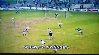 Jimmy Gilligan hatrick for Swansea City at Wigan [upl. by Inaffyt]