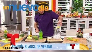 El Chef James prepara una sangría blanca de verano  Un Nuevo Día  Telemundo [upl. by Sweet653]