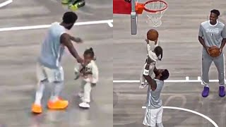 Kyrie Irvings Reaction When His Child Entered the Court and Wanted to Play with Him vs Spurs [upl. by Hcurab229]