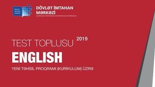 İngilis Dili yeni 2019 test toplusu  1ci hissə CAVABLAR  HD [upl. by Leah]