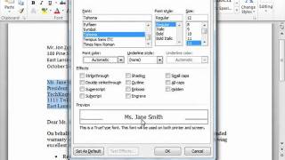 Word 2010 Tutorial The Font Dialog Box Microsoft Training Lesson 52 [upl. by Baylor]