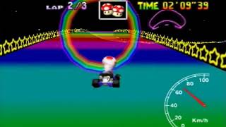 Mario Kart 64  Rainbow Road 3lap 551quot96 PAL [upl. by Hecklau]