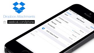 Week Calendar Dropbox Attachments iPhone amp iPad [upl. by Hughmanick382]