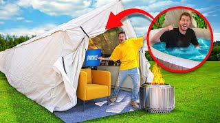 Ultimate MEGA TENT Overnight Survival Challenge [upl. by Rattray]