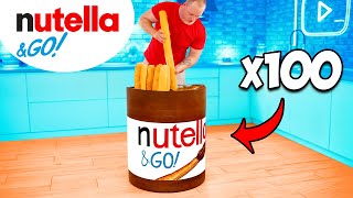 Nutella Go Gigante  Cómo hacer el Nutella Go de bricolaje más grande del mundo por VANZAI [upl. by Furlong228]