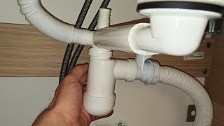 🔧 How To Install Assembly Water Trap siphon  Montage syphon évier IKEA [upl. by Codel577]