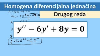 Homogena diferencijalna jednačina drugog reda [upl. by Onafets932]