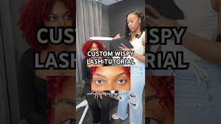 Custom Wispy Lash Tutorial lashextensions lashtech lashtraining lash shorts shortvideo diy [upl. by Dew]