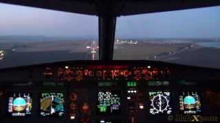 Airbus A320 cockpit landing Burgas Airport  Jumpseat [upl. by Wilkens845]