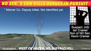 ND Senator Kevin Cramers Son Kills Deputy During Pursuit DEPUTY ID Paul Martin 53 Beulah [upl. by Littell]