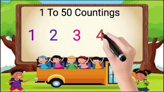 Number Name One To Fifty  1 To 50 number name in english  Number Names For Kids [upl. by Perdita623]