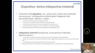 Privatjuridik  Processförfaranden  Del 3  Dispositiva kontra indispositiva tvistemål [upl. by Yenattirb]