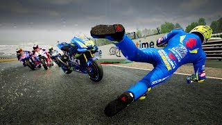 MotoGP 18 CRASHES 10 [upl. by Airekahs]