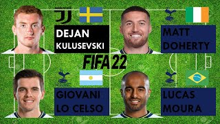 Dejan Kulusevski vs Matt Doherty vs Lo Celso vs Lucas MouraKulusevski joins Spurs FIFA 22 compare [upl. by Ashelman]