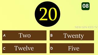 Spelling numbers From 1 to 20 Quiz For Kindergarten Kids  Preschool Educational Video On Numbers [upl. by Brodench]