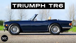 TRIUMPH TR6 Convertible Overdrive 1971  Modest test drive  Engine sound  SCC TV [upl. by Miett]