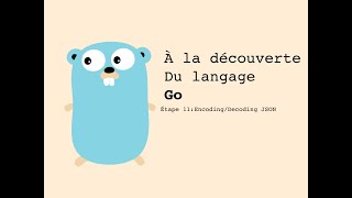 12  Introduction à Go golang Serialisation  Déserialisation JSON en Go Niveau moyen [upl. by Nesyrb]