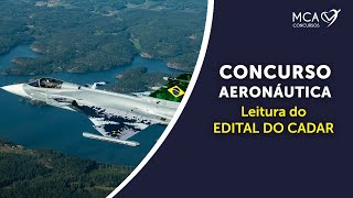 Concurso da Aeronáutica  Leitura do EDITAL CADAR 2022  Odontologia Farmácia e Medicina [upl. by Kinnie]