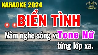 Biển Tình Karaoke Tone Nữ  C  Nhạc Sống Chất Lượng Cao  Trọng Hiếu [upl. by Alethia]