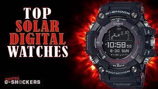 Top 5 SOLAR Digital Watches  Top Rated Watch Review [upl. by Navanod]