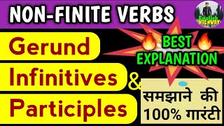 Gerund Infinitive Participle  NonFinite Verbs Infinitives Gerunds amp Participles  English Grammar [upl. by Enytnoel]