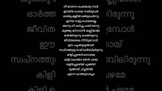 Onnamkili song lyricskilichundan mambazham malayalam song lyricsevergreenhits [upl. by Astor]