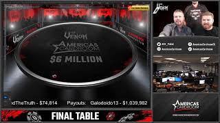 Americas Cardroom 6000000 Venom  Final Table [upl. by Ojiram]