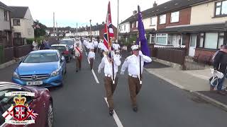 Cookstown Grenadiers FB Arriving  Derryloran Boyne Defenders FB Parade 2024 [upl. by Nohtanoj190]