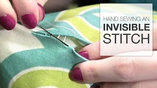 How to Hand Sew an Invisible Stitch Tutorial [upl. by Ailb485]