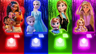 Frozen Elsa Let It Go Song Moana 2 How Far Ill Go Into The Unknown Tangled RapunzeI See Light [upl. by Dnalra]