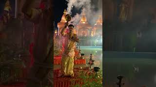 First Time in West Bengal gangaaarti ganga benaras pujopandal durgapuja2024 shorts ytshorts [upl. by Dlared371]