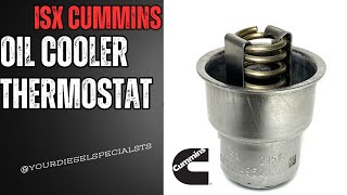 ISX Cummins Oil Cooler Thermostat Replacement [upl. by Karie]