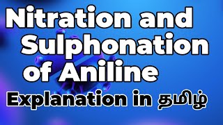 ONC27Nitration and Sulphonation of AnilineExplanation in TamilTN 12th Std [upl. by Bronwen231]