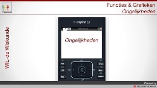 TINspire CX Ongelijkheden [upl. by Tann]