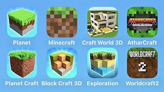 Planet Minecraft Craft World 3D Atharcraft Planet Craft Block Craft 3D Exploration WorldCraft [upl. by Klehm]