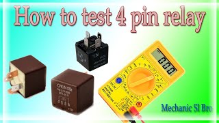 How to test 4 pin relay [upl. by Aniles]