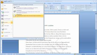 Word 2007  Wasserzeichen einfügen [upl. by Ecadnarb791]