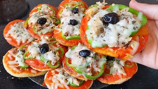 Recette Pizzas à la poêle ‼️ Sans farine blanche Sans semoule facile rapide Cuisine Marocaine [upl. by Paynter918]