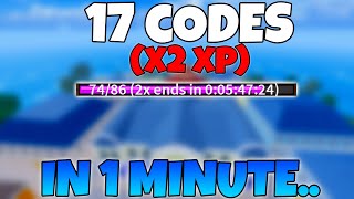 All 17 DOUBLE XP CODES In 1 Minute Blox Fruits [upl. by Kcinom205]