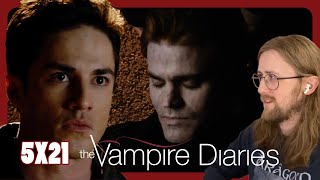 STEFAN DIED  The Vampire Diaries 5X21  Promised Land Reaction [upl. by Dagley]