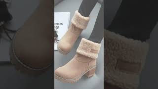 Winter Boots For Women  Warm Plush Snow Boots ⛄ youtubeshorts shorts winterfashionideas [upl. by Anaed172]