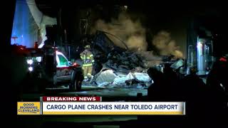 Cargo plane crashes near Toledo Airport [upl. by Etiuqram]