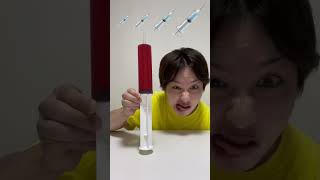 Injection vs small jelly challenge 🤣 short trending foodchallenge viralshorts [upl. by Tippets97]