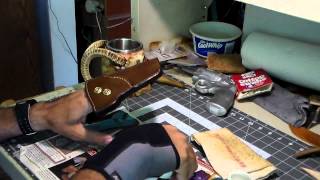 Part 1010 Applying the Final Finish to a Hand Crafted Leather Holster [upl. by Emmott]