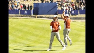 Best Shots from Tommy Fleetwood amp Francesco Molinari vs Tiger Woods amp Patrick Reed  2018 Ryder Cup [upl. by Niel77]