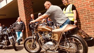 KEMPTON PARK Autojumble Classic Bike Show StartUp Arena Velocette TRIUMPH Crighton BSA Norton RUMI [upl. by Laforge780]