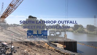 South Lathrop Sheet Pile Cofferdam [upl. by Hillard]