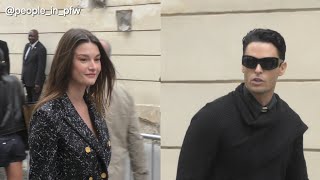 Ophélie Guillermand amp Baptiste Giabiconi  Défilé Giambattista Valli SS25 à Paris  27092024 [upl. by Anaitsirk640]